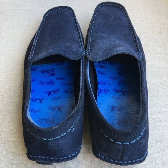 Ted Baker Men US 13 EU 46 Blue Leather Loafers - Picture 6 of 13